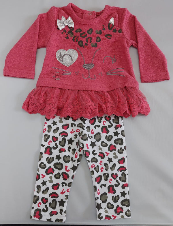 Conjunto blusa y leggin de niña