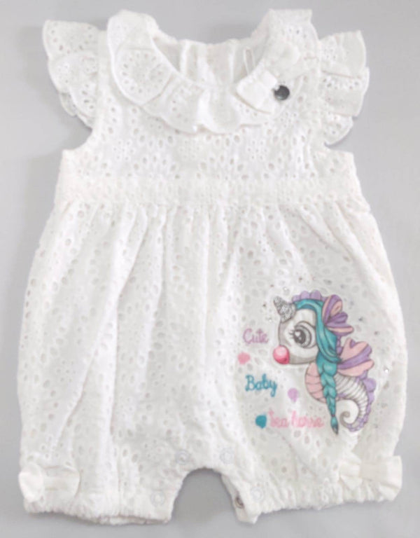 Mameluco blanco de niña